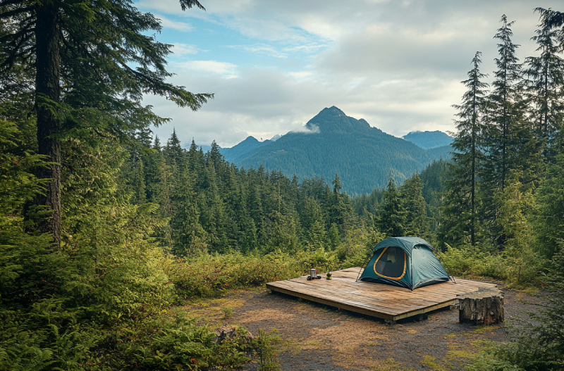 Camping in Circlet Lake Campground