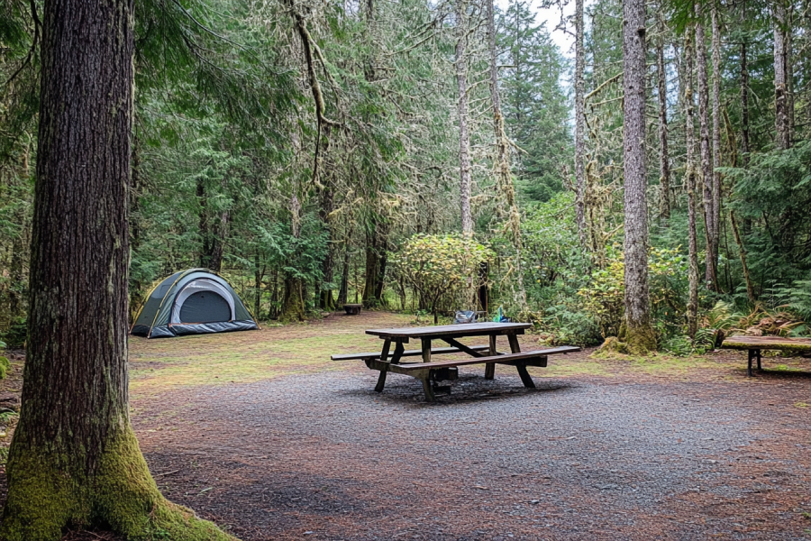 Camping in Little Qualicum Falls Campground