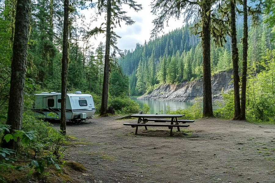 Camping in Elk Falls Provincial Park Campground