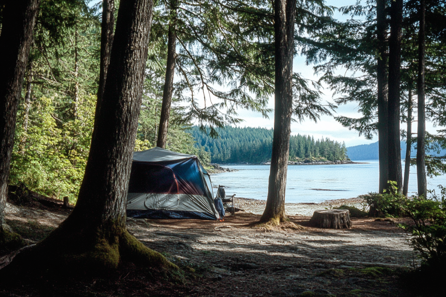 Camping in Loveland Bay Provincial Park Campground