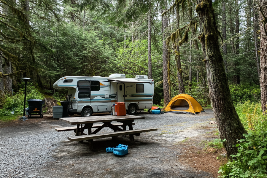 Camping in French Beach Provincial Park Campground