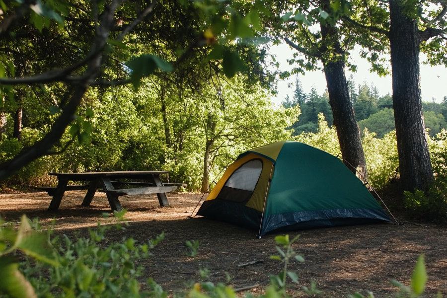 Camping in the Jordan River Regional Park Campground