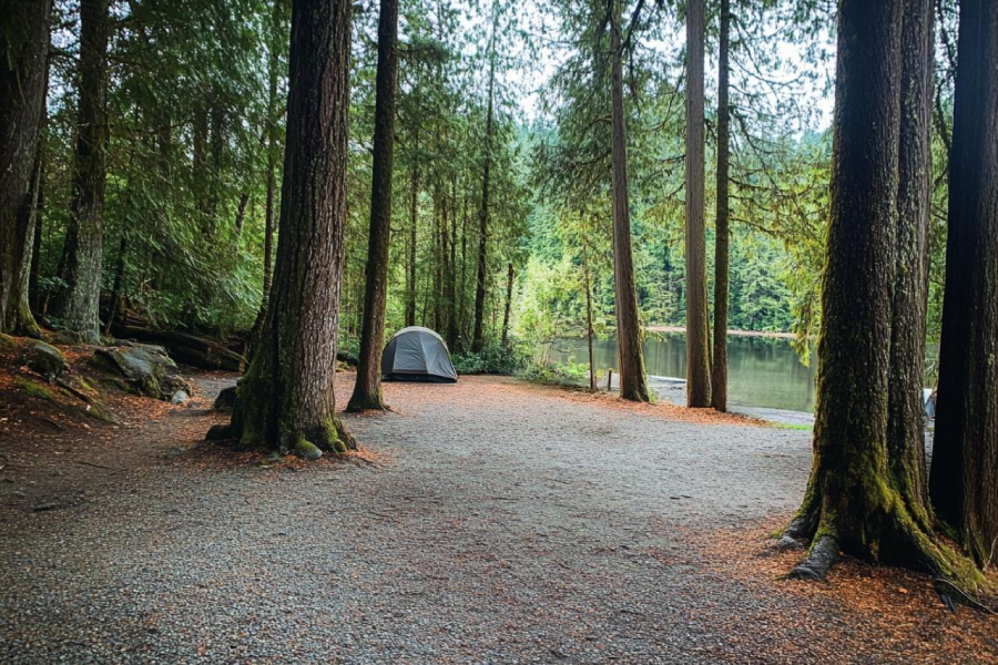 Camping in the Englishman River Falls Provincial Park Campground