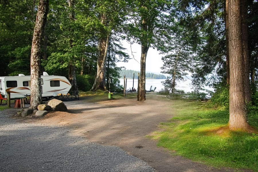 Camping in Tribune Bay Campground-Hornby Island