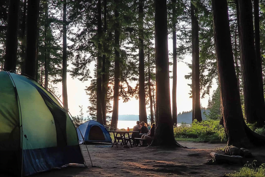 Camping in the Rathtrevor Beach Campground