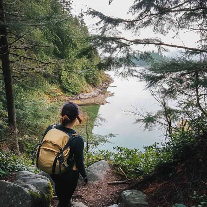 Hiking on the Nanaimo River Trail