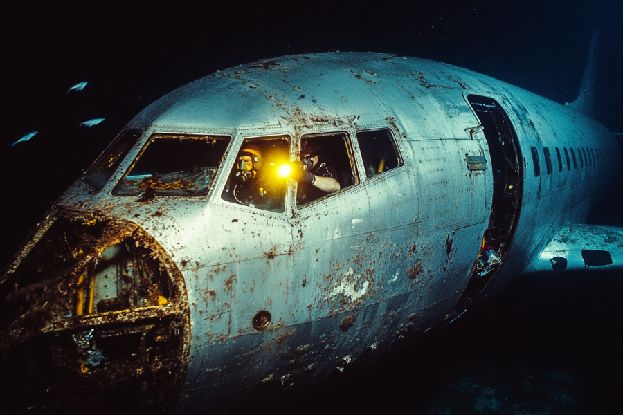 Boeing 737 Jet Plane Diving