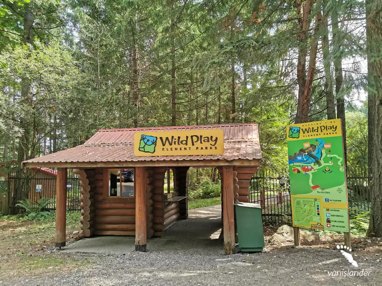 Wild play element parks entrance in Nanaimo,  Vancouver Island