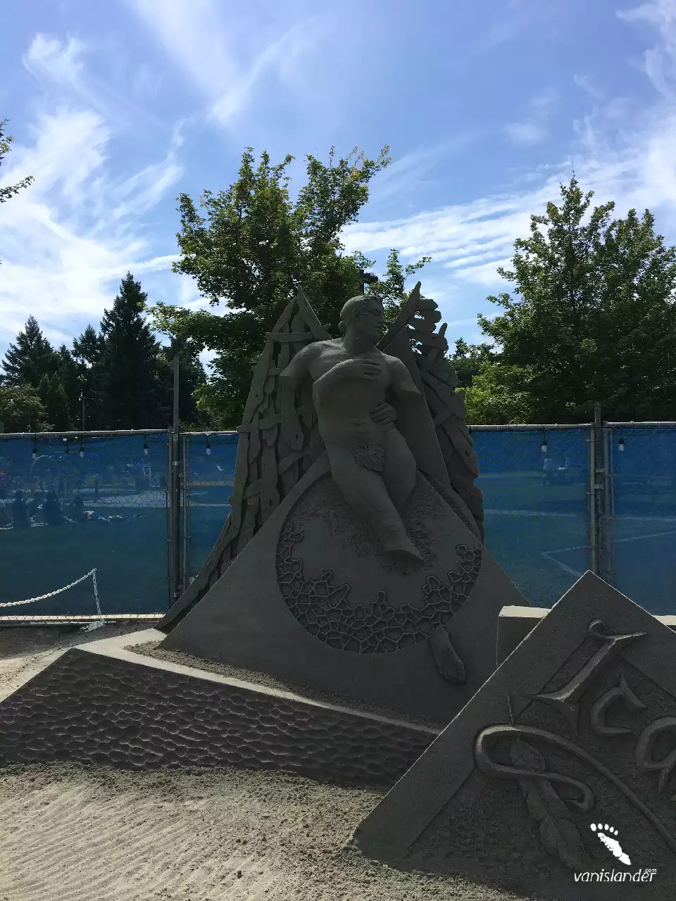 Sand Sculpture of A Man - Parksville Festival, Vancouver Island