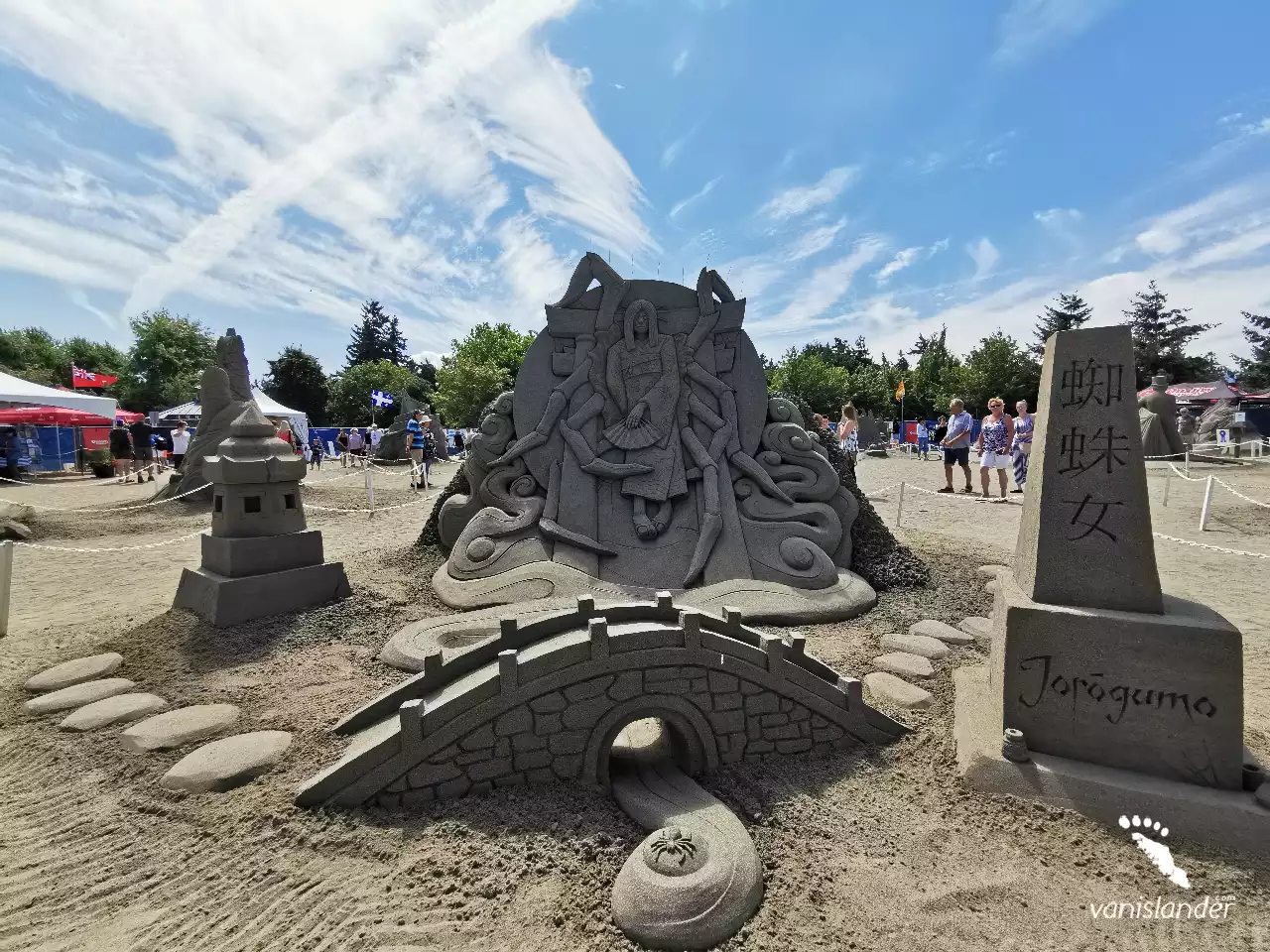 Sand Jorōgumo Sculpture - Parksville Festival, Vancouver Island