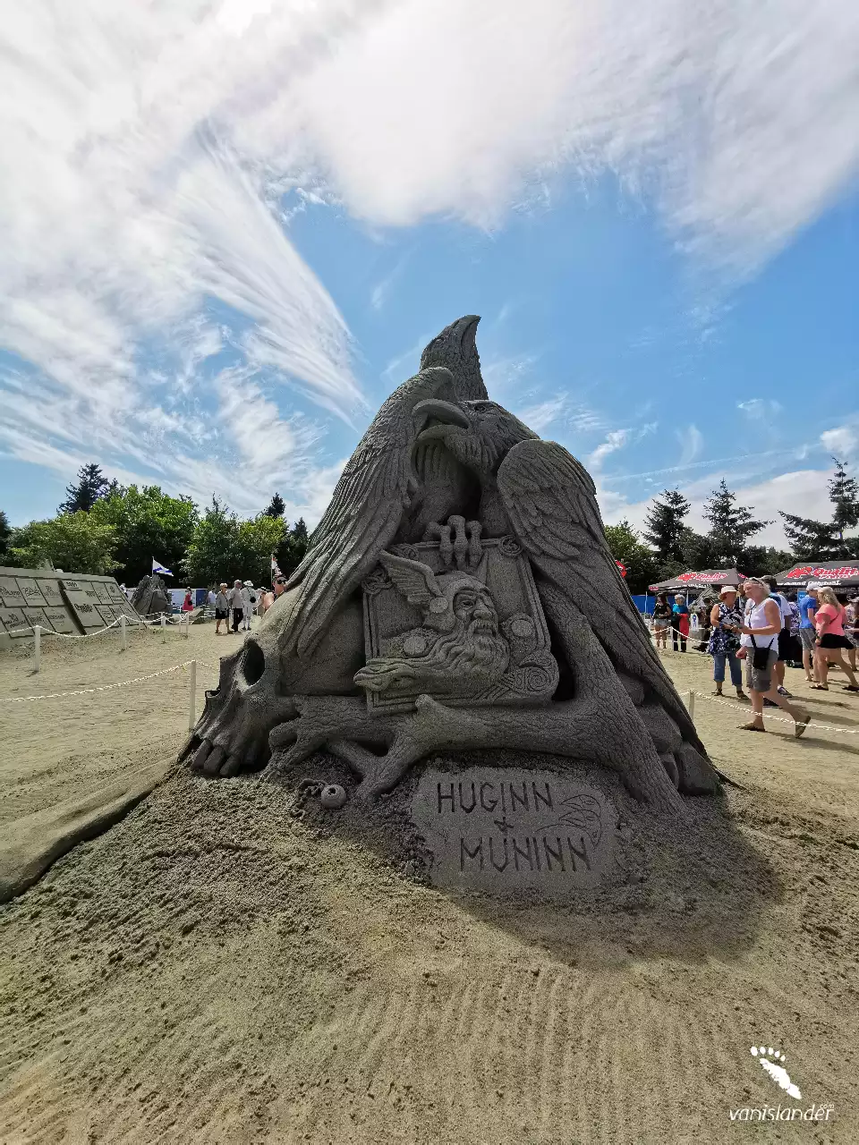 Huginn and Muninn Sand Statue - Parksville Festival, Vancouver Island