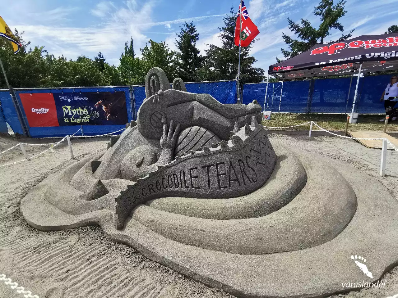 Crocodile Tears in Sand Sculpture - Parksville Festival, Vancouver Island