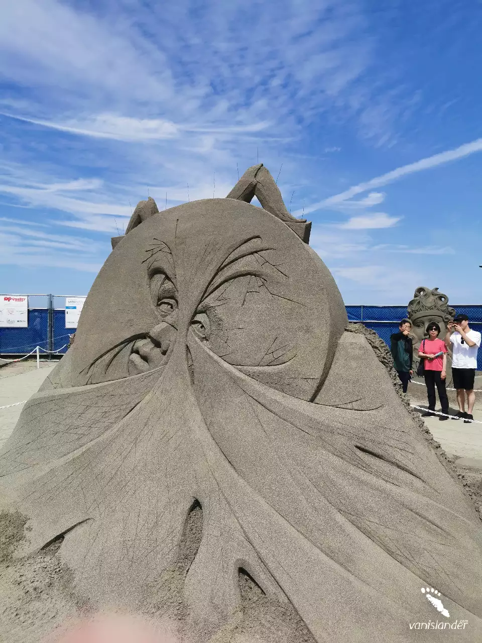Sand Statue Of A Man Suffering - Parksville Festival, Vancouver Island