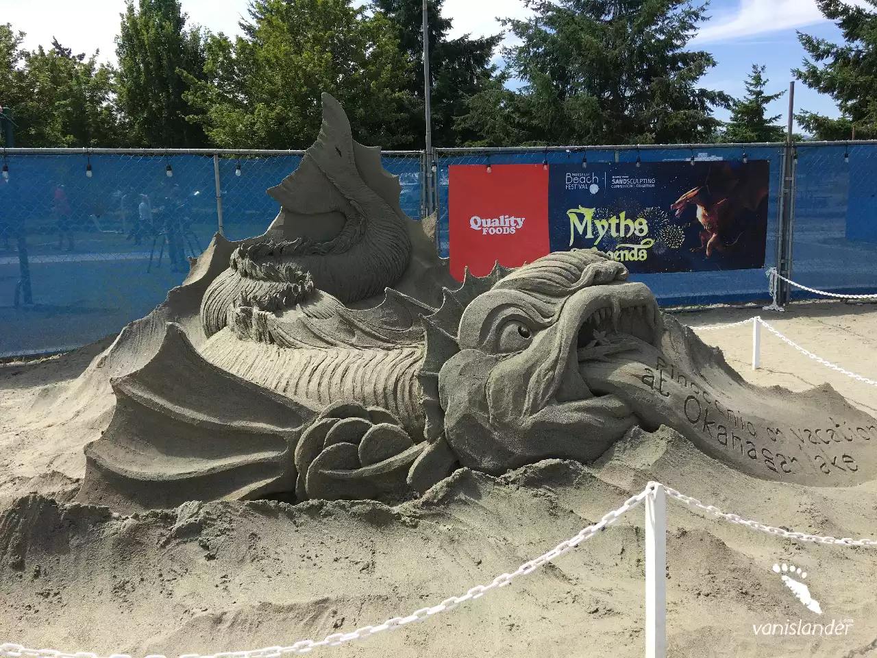 Sand Sculpture of a giant fish - Parksville Festival, Vancouver Island