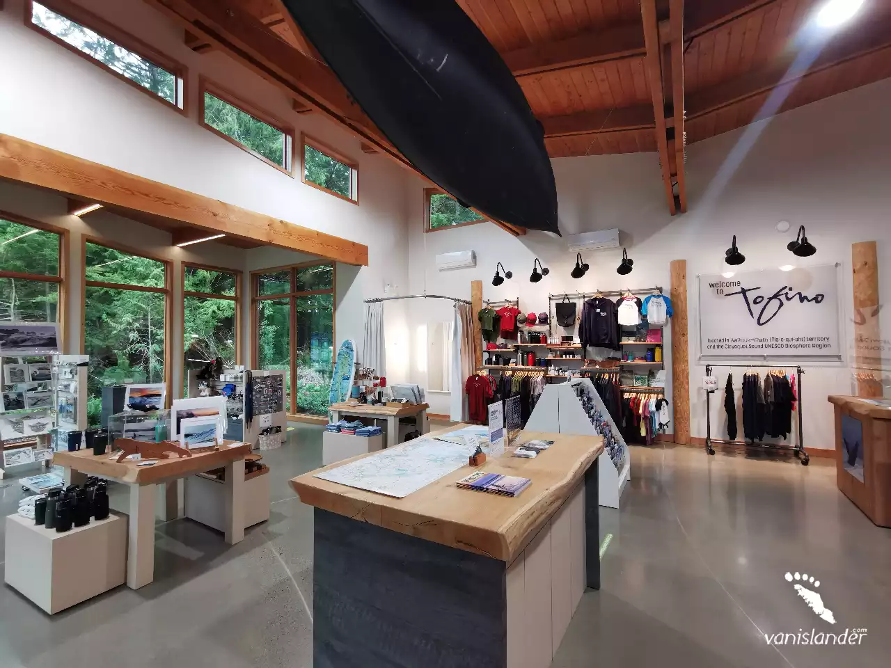 Tofino Surf Shop view ( inside of the store),  Vancouver Island