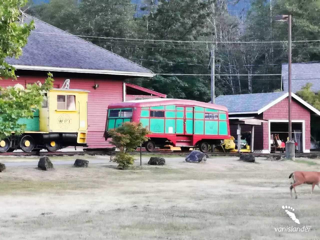 Fancy train around Cowichan Lake, Vancouver Island